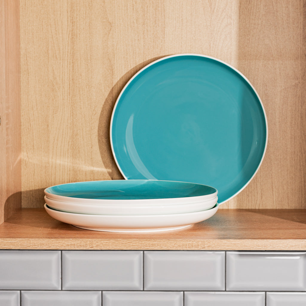 Turquoise Dinner Plates Premium Porcelain Dinnerware – Lazuro Home