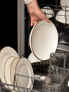 Porcelain Pasta Plates Set Of 4 - Tableware Serving Plates for Breakfast, Salad, Steak, Dinner - 8.2 х 2 inches - Sandy