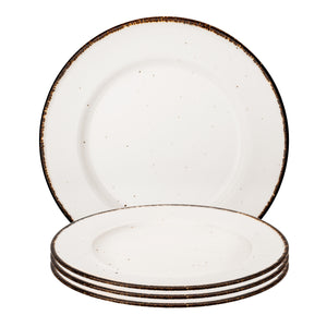 Porcelain Dinner Plates Set of 4 9.1 inches color Sandy